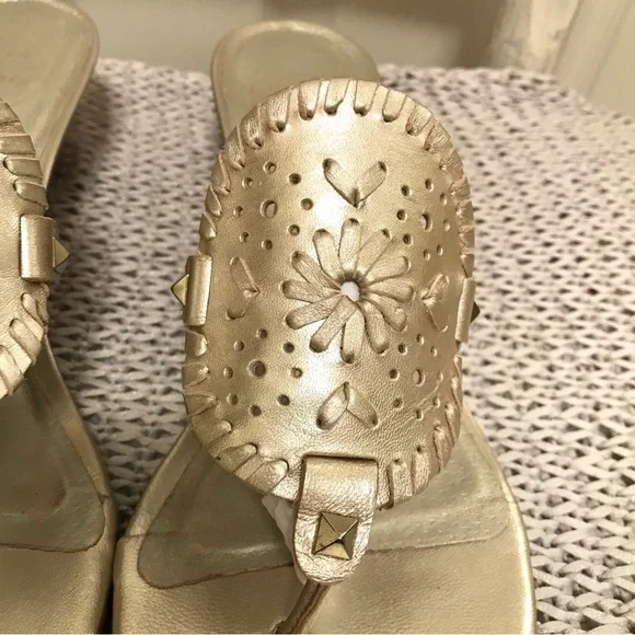 Jack Rogers Devyn Wedge Sandal Gold - Picture 9 of 16